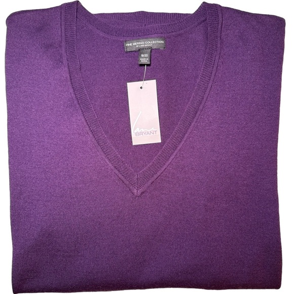 Lane Bryant Fine Merino Wool Collection Blend V-Neck Sweater Size 18/20 - Picture 10 of 10